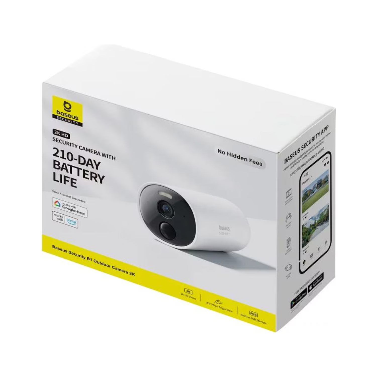 CAMARA DE SEGURIDAD EXTERIOR BASEUS SECURITY B1 2K BLANCO - 6