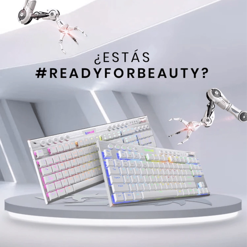 TECLADO GAMER REDRAGON HORUS K618W-RGB-SP FULL SIZE WIFI NEGRO - 2