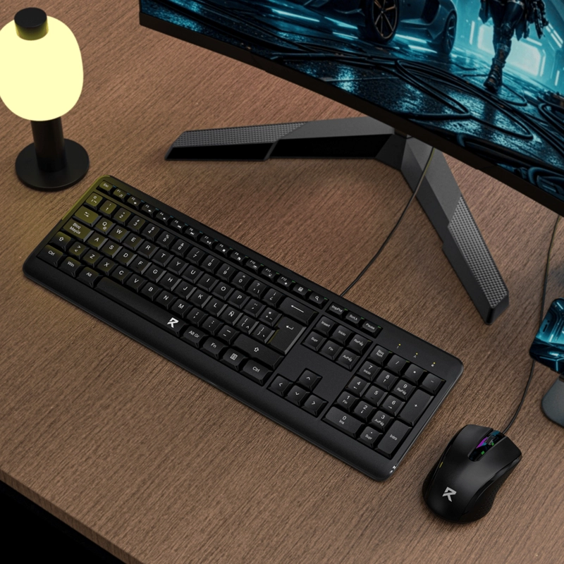 KIT TECLADO + MOUSE REDRAGON BS7092 ESPAÑOL NEGRO - 2