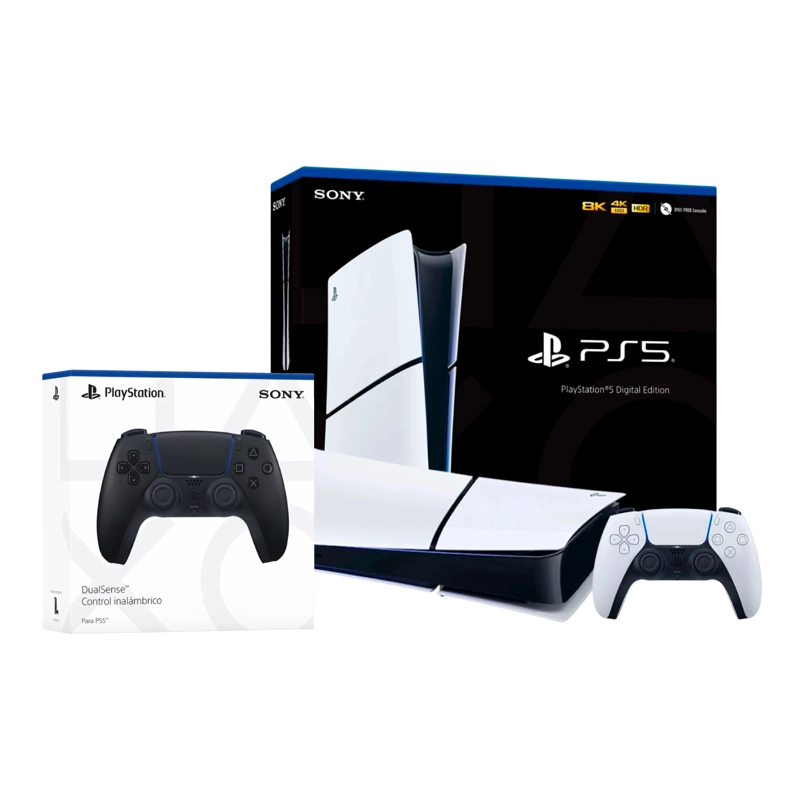 CONSOLA SONY PLAYSTATION 5 SLIM EDICION DIGITAL + CONTROL DUALSENSE ADICIONAL - 1