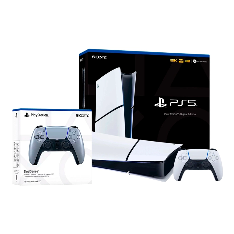 CONSOLA SONY PLAYSTATION 5 SLIM EDICION DIGITAL + CONTROL DUALSENSE ADICIONAL - 1