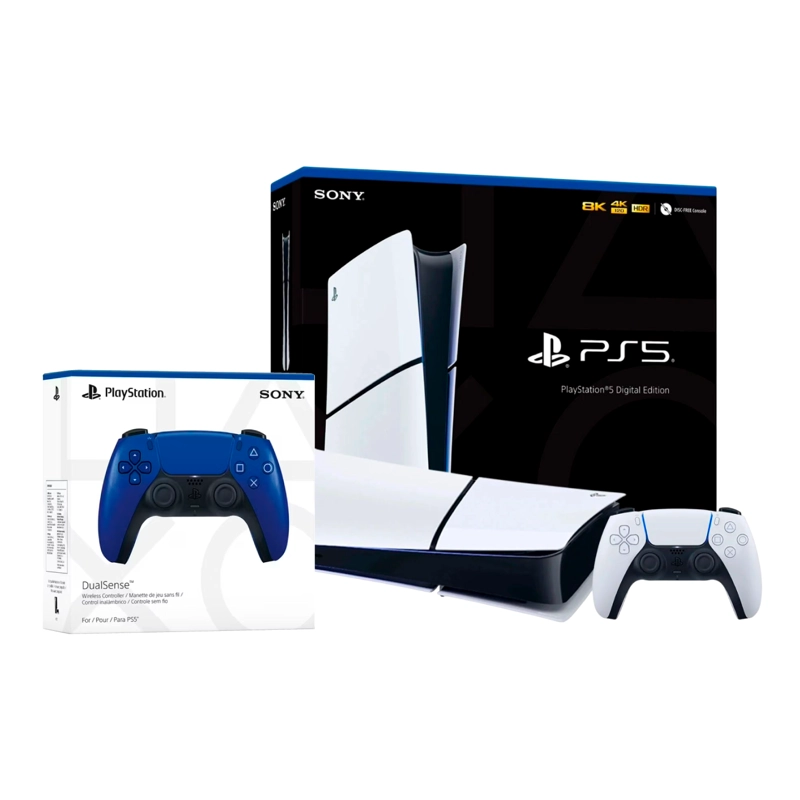CONSOLA SONY PLAYSTATION 5 SLIM EDICION DIGITAL + CONTROL DUALSENSE ADICIONAL - 1
