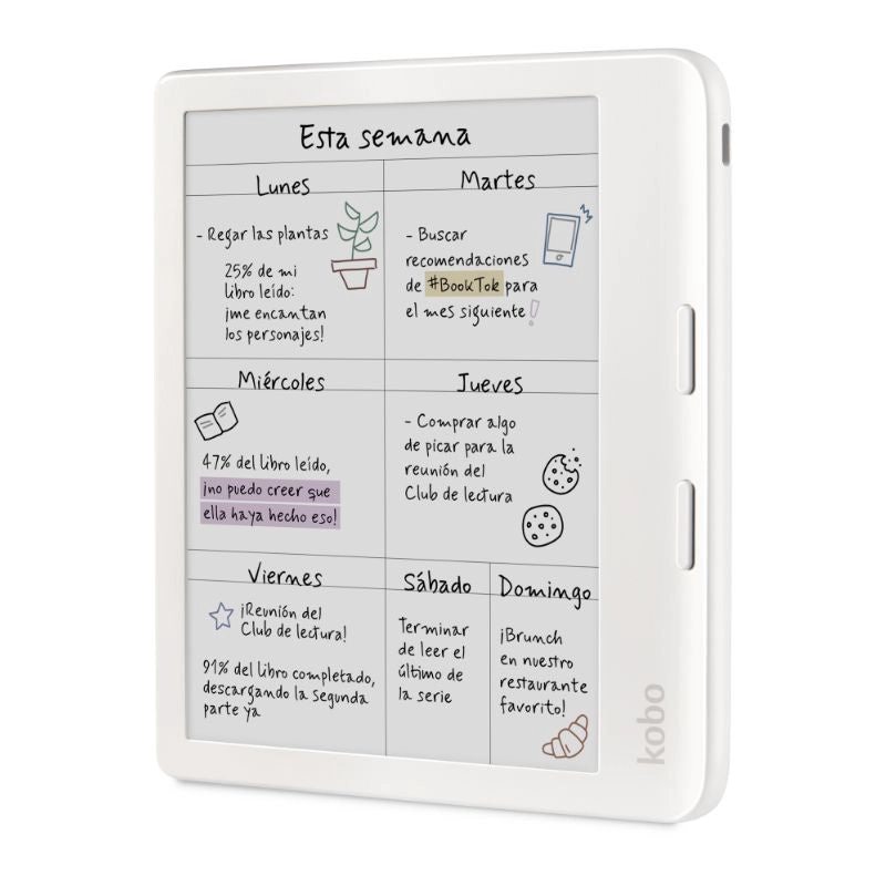 LECTOR E READER KOBO LIBRA COLOUR BLANCO CON LAPIZ STYLUS 2 NEGRO - 3
