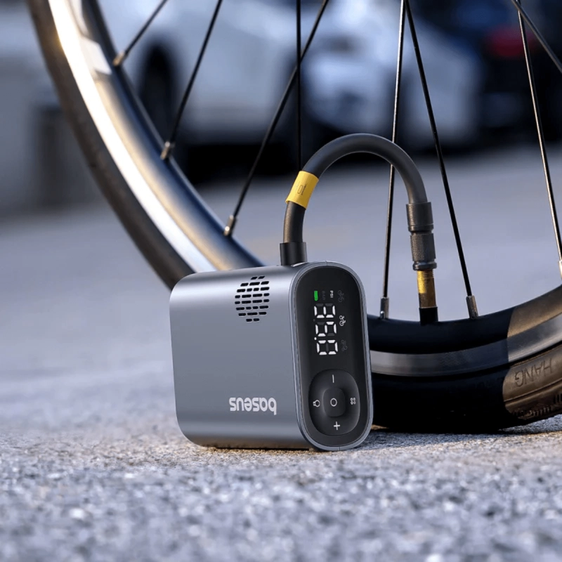 Inflador Baseus PrimeTrip 150 PSI para bicicletas con pantalla LED y carga rápida - 2