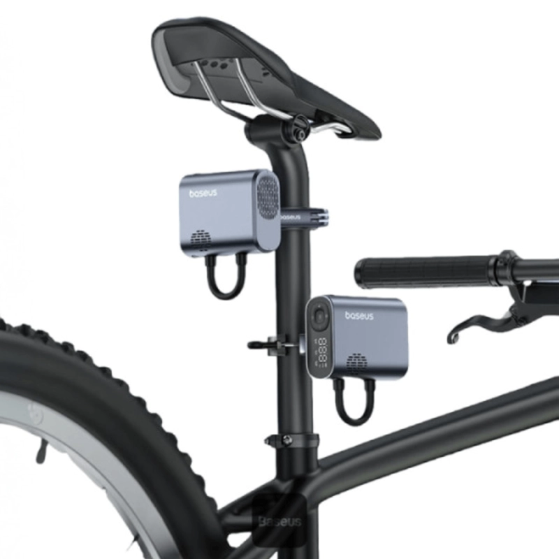 Inflador Baseus PrimeTrip 150 PSI para bicicletas con pantalla LED y carga rápida - 5
