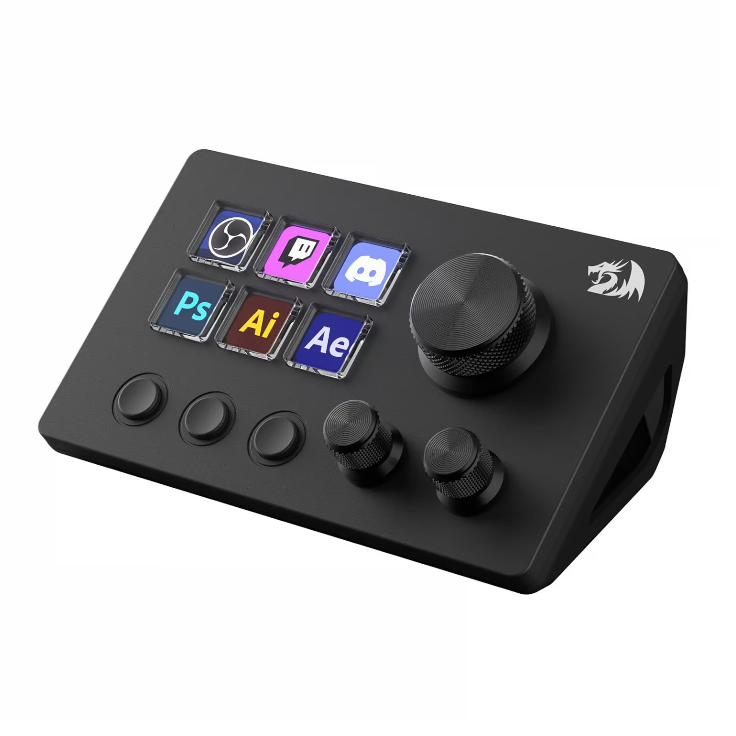 STREAM DECK REDRAGON SKYRIDER SS551 6 BOTONES LCD + PERILLAS Y CONTROLES DE NAVEGACION - 1