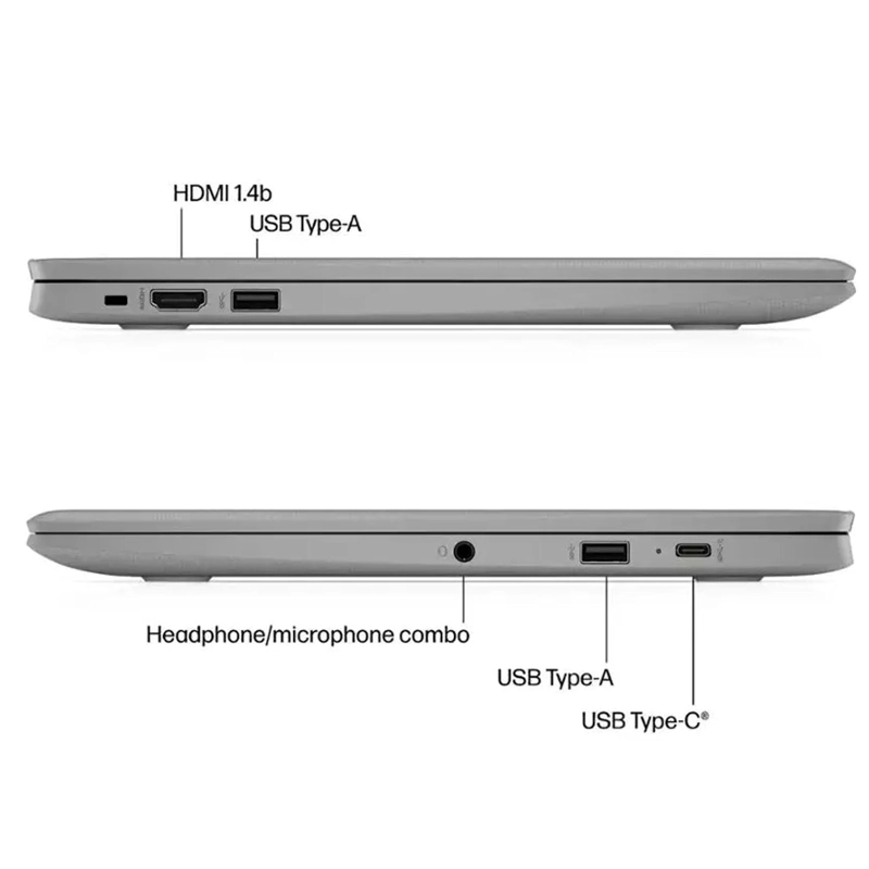 NOTEBOOK CHROMEBOOK HP 14' INTEL CELERON N4500 4GB RAM 64GB EMMC GRIS - 4