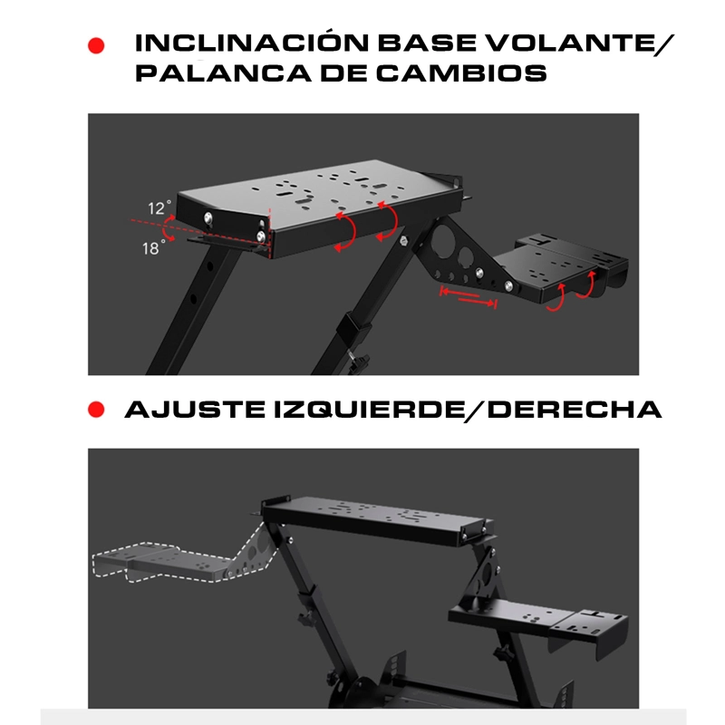 ESTRUCTURA CON SOPORTE PARA VOLANTES DE CARREA PXN A10 NEGRO - 2