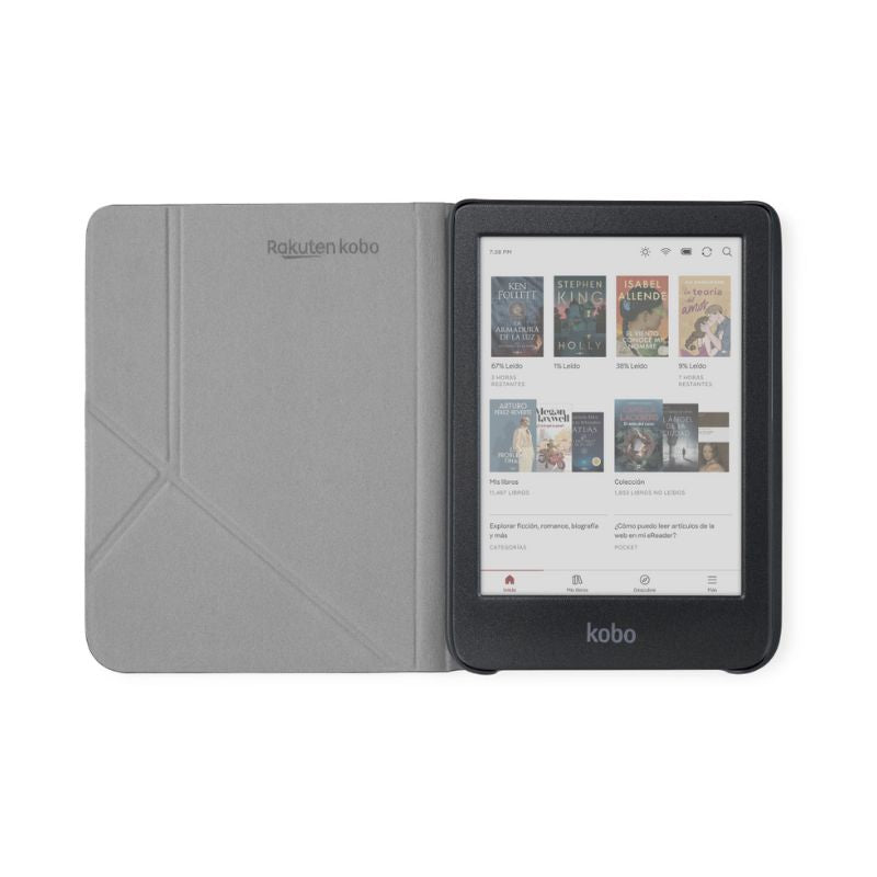 LECTOR E READER KOBO CLARA COLOUR NEGRO CON FUNDA SLEEPCOVER NEGRO - 3