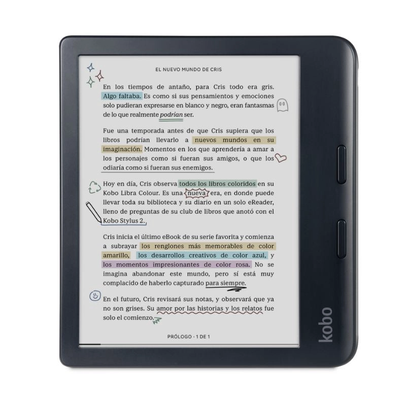 LECTOR E READER KOBO LIBRA COLOUR NEGRO CON FUNDA NOTEBOOK SLEEPCOVER NEGRO - 4