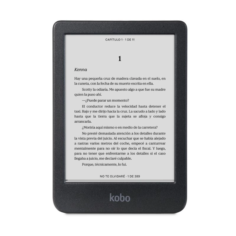 LECTOR E READER KOBO CLARA BW NEGRO CON FUNDA CLEAR CASE TRANSPARENTE - 6
