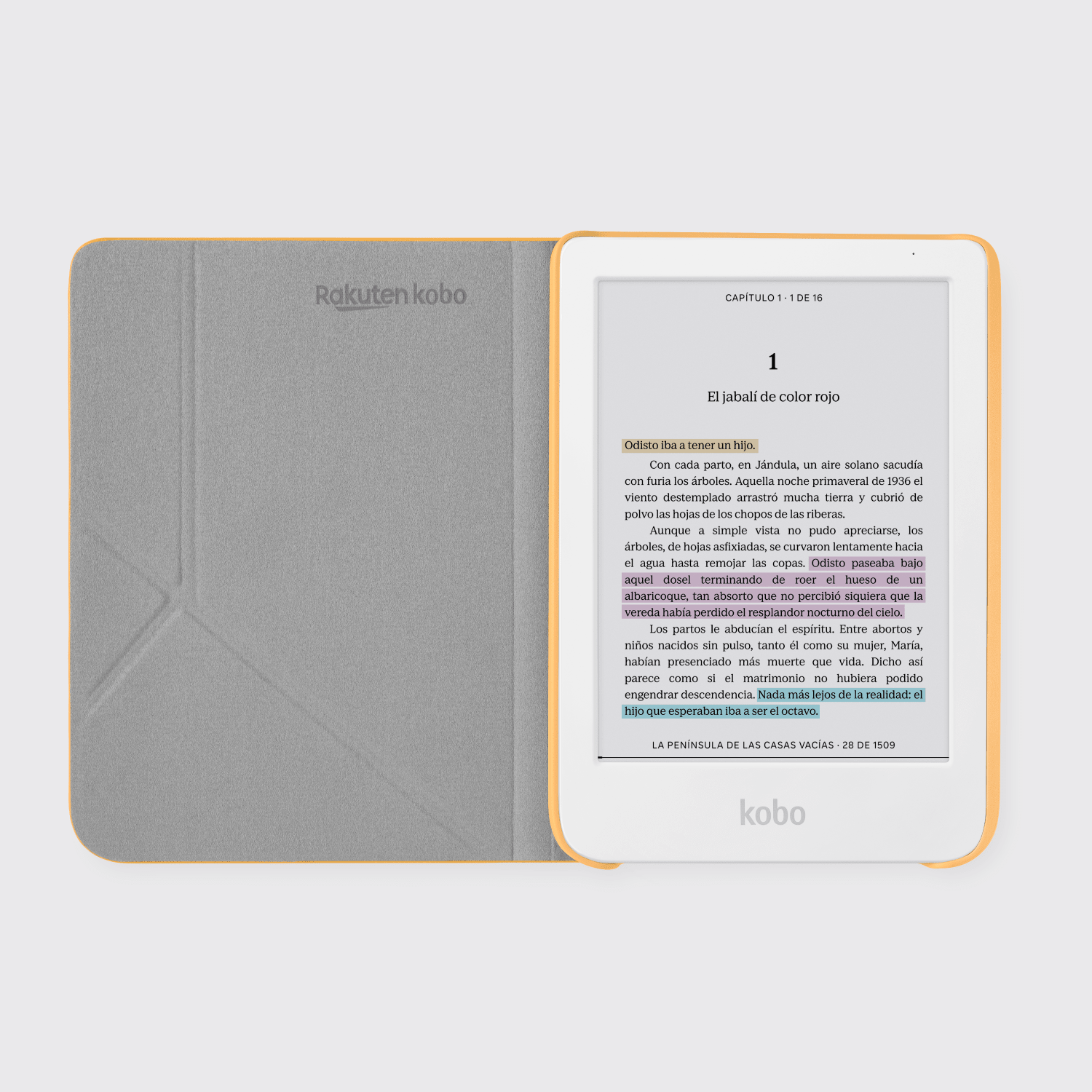 FUNDA PROTECTORA SLEEPCOVER PARA KOBO CLARA BW/COLOUR AMARILLO - 4