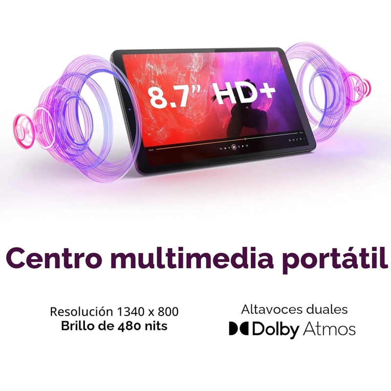 TABLET LENOVO TAB ONE 8.7″ – 4GB RAM, 64GB, ANDROID 14 + FUNDA PROTECTORA INCLUIDA - NEGRO - 2