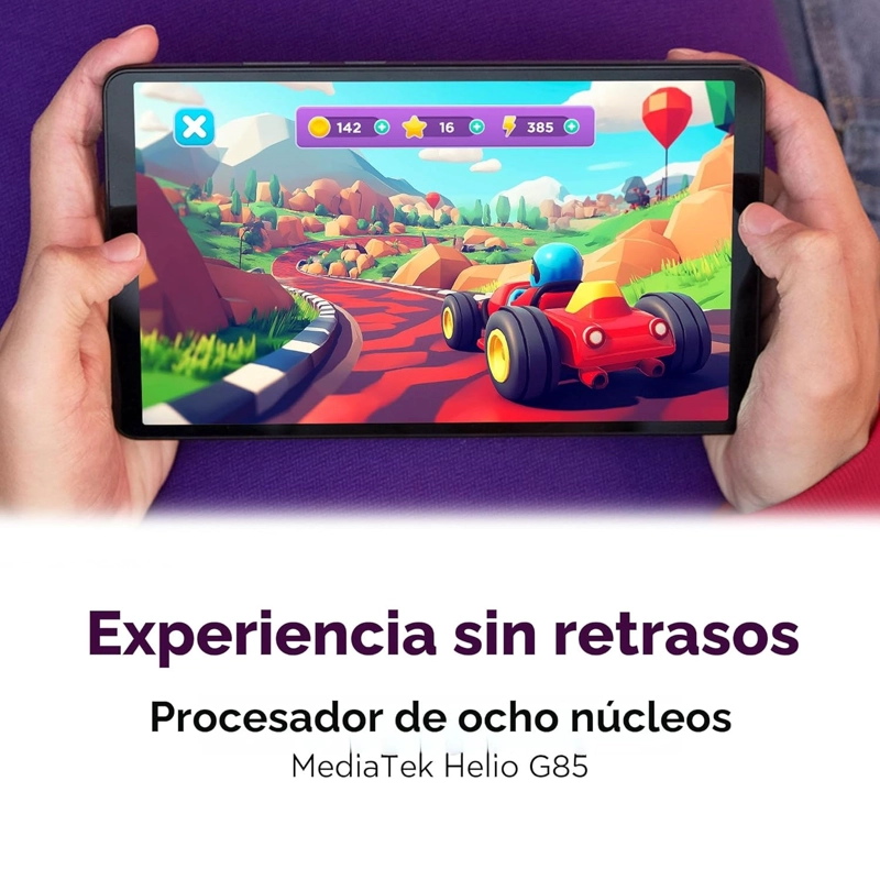 TABLET LENOVO TAB ONE 8.7″ – 4GB RAM, 64GB, ANDROID 14 + FUNDA PROTECTORA INCLUIDA - NEGRO - 3