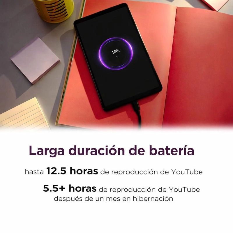 TABLET LENOVO TAB ONE 8.7″ – 4GB RAM, 64GB, ANDROID 14 + FUNDA PROTECTORA INCLUIDA - NEGRO - 5