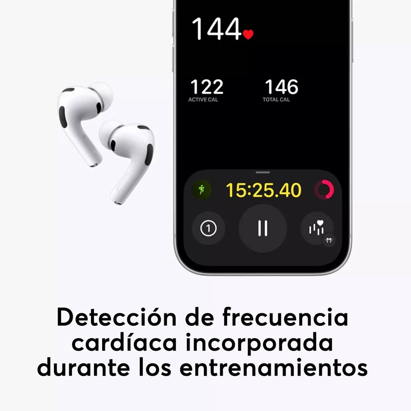 AUDIFONOS INALAMBRICOS APPLE AIRPODS PRO 3 CON CANCELACION ACTIVA DE RUIDO BLANCO - 4