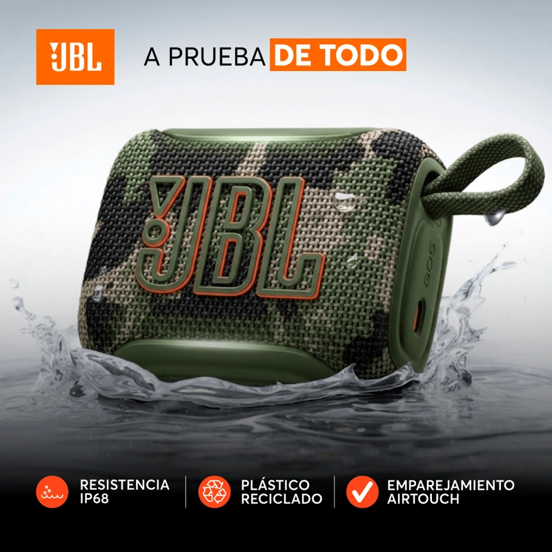 PARLANTE BLUETOOTH JBL GO 5 - VERDE CAMUFLADO - 3
