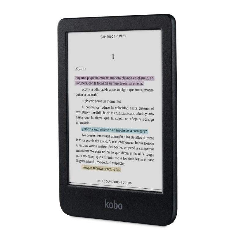 PACK EREADER KOBO CLARA COLOUR 6 16GB NEGRO CON FUNDA CLEAR CASE - 2