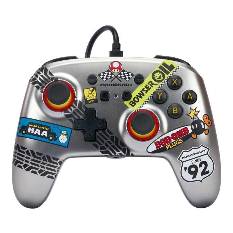 CONTROL CON CABLE POWERA ENHANCED MARIO KART METALICO PARA NINTENDO SWITCH - 1