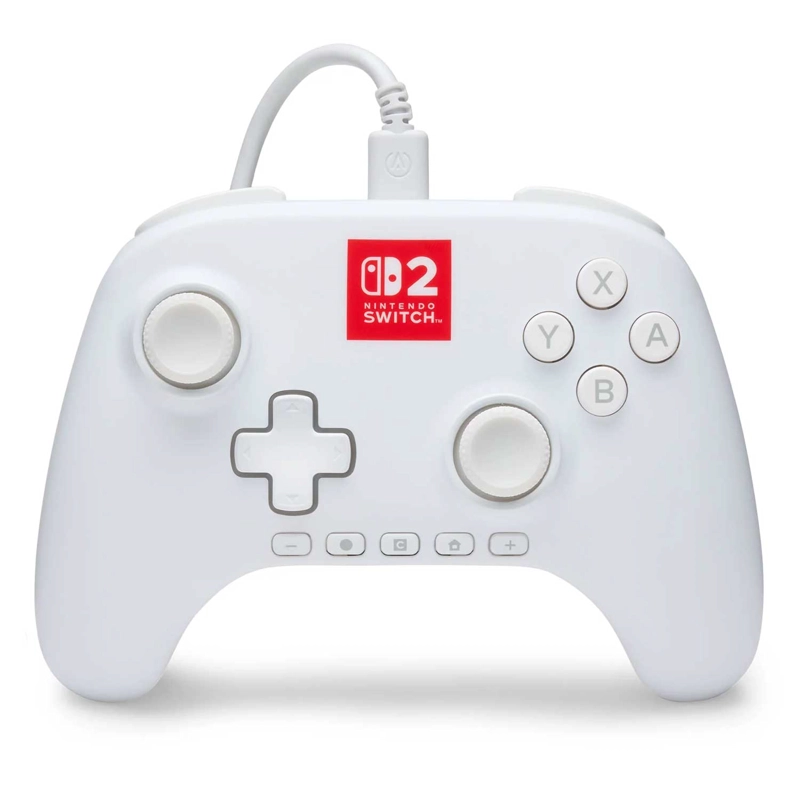 CONTROL CON CABLE POWERA ADVANTAGE LUMECTRA PARA NINTENDO SWITCH 2 BLANCO - 2