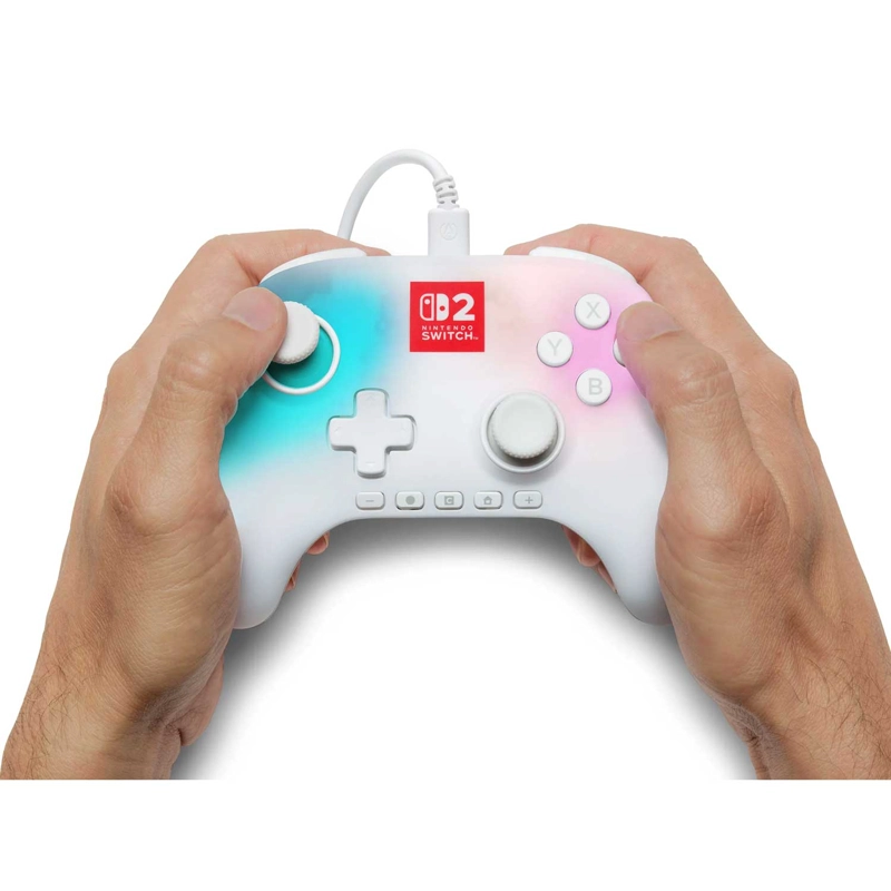 CONTROL CON CABLE POWERA ADVANTAGE LUMECTRA PARA NINTENDO SWITCH 2 BLANCO - 9