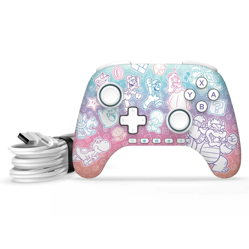 CONTROL CON CABLE POWERA ADVANTAGE SUPER MARIO BROS. REINO CHAMPIÑON NINTENDO SWITCH 2 - 6