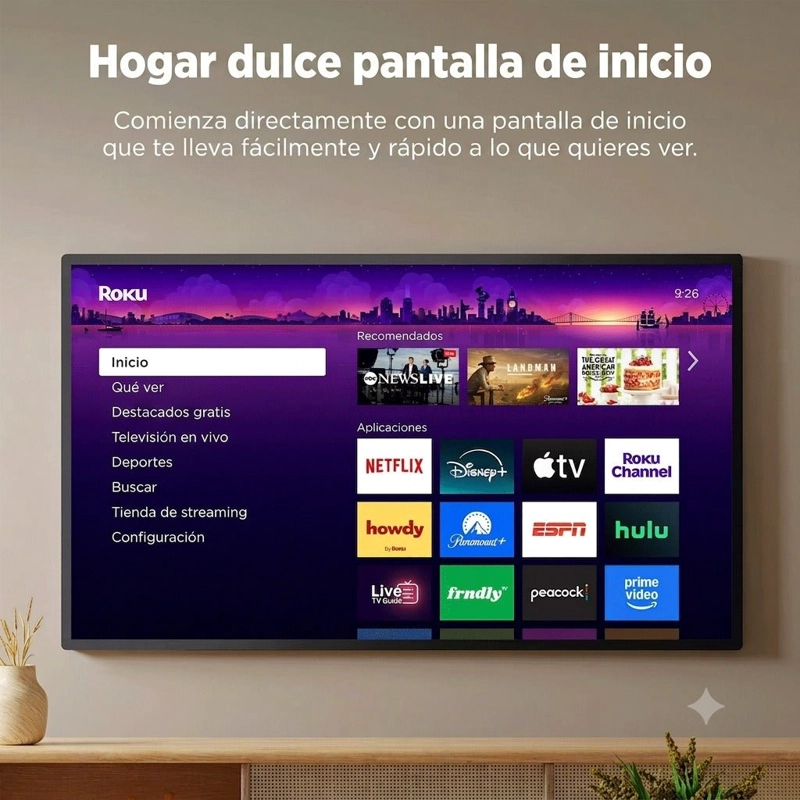 ROKU STREAMER PLUS 4K HDR CONTROL POR VOZ STREAMING WIFI NEGRO - 5