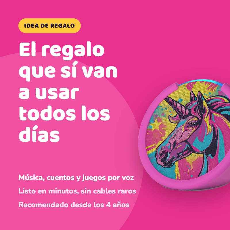 PARLANTE INTELIGENTE AMAZON ECHO POP KIDS CON ALEXA UNICORNIO PARA NIÑOS - 2