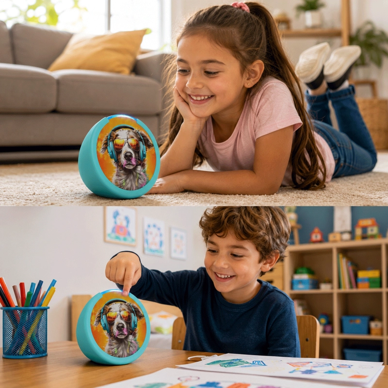 PARLANTE INTELIGENTE AMAZON ECHO POP KIDS CON ALEXA ANTHRO PUP PARA NIÑOS - 3