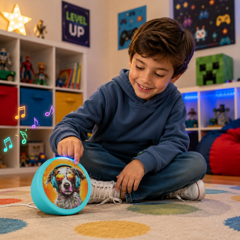 PARLANTE INTELIGENTE AMAZON ECHO POP KIDS CON ALEXA ANTHRO PUP PARA NIÑOS - 4