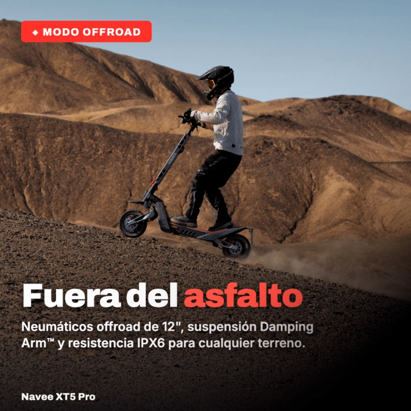 SCOOTER ELECTRICO NAVEE XT5 PRO PLEGABLE AUTONOMIA 75KM MAX 50KM/H 2200W SUPENSION DOBLE - 5