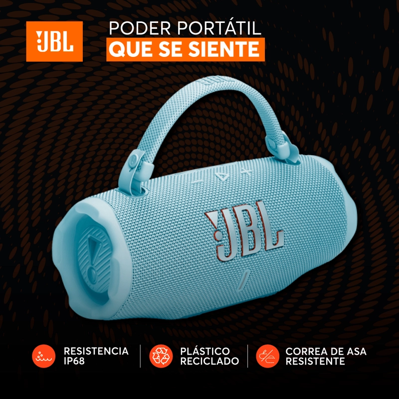 PARLANTE BLUETOOTH JBL CHARGE 6 IP68 45W CON POWERBANK TURQUESA - 2