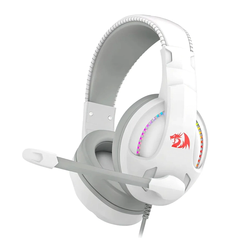AUDIFONOS GAMER REDRAGON CRONUS RGB USB 3.5 MM SONIDO STEREO 20 - 20K HZ RGB - BLANCO - 2