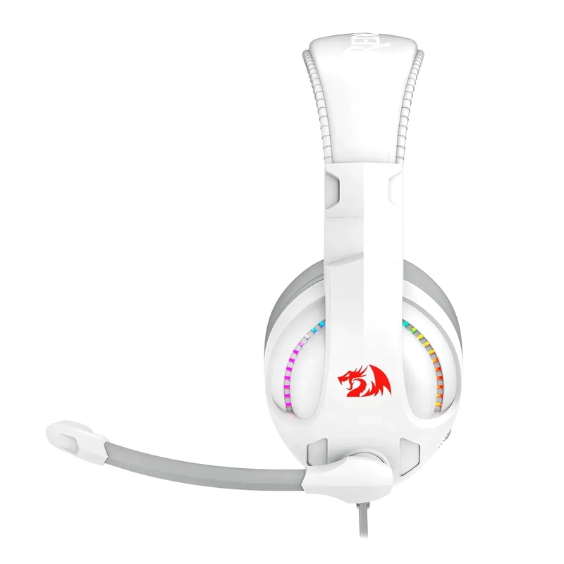AUDIFONOS GAMER REDRAGON CRONUS RGB USB 3.5 MM SONIDO STEREO 20 - 20K HZ RGB - BLANCO - 4