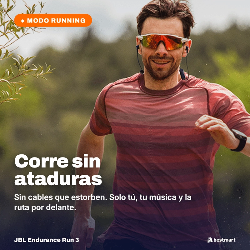 AUDIFONOS DEPORTIVOS INALAMBRICOS JBL ENDURANCE RUN 3 BLUETOOTH IP65 BLANCO - 3