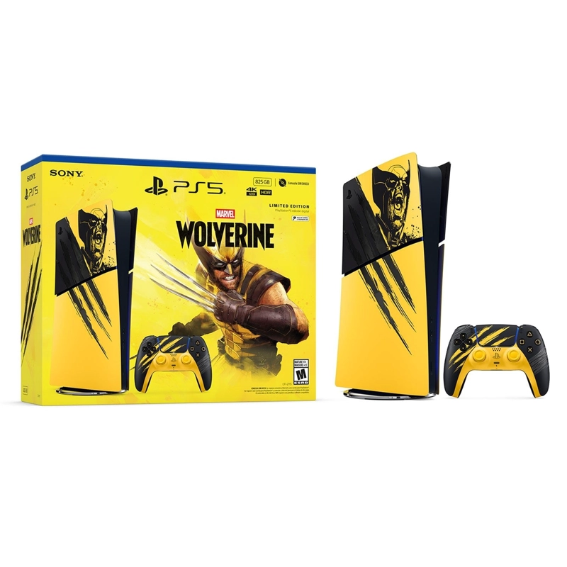 CONSOLA SONY PLAYSTATION 5 SLIM EDICION DIGITAL 825GB MARVELS WOLVERINE BATTLE YELLOW - 5