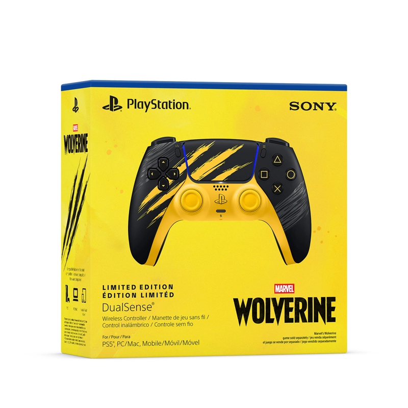 CONTROL PS5 DUALSENSE MARVELS WOLVERINE EDICION LIMITADA BATTLE YELLOW - 5