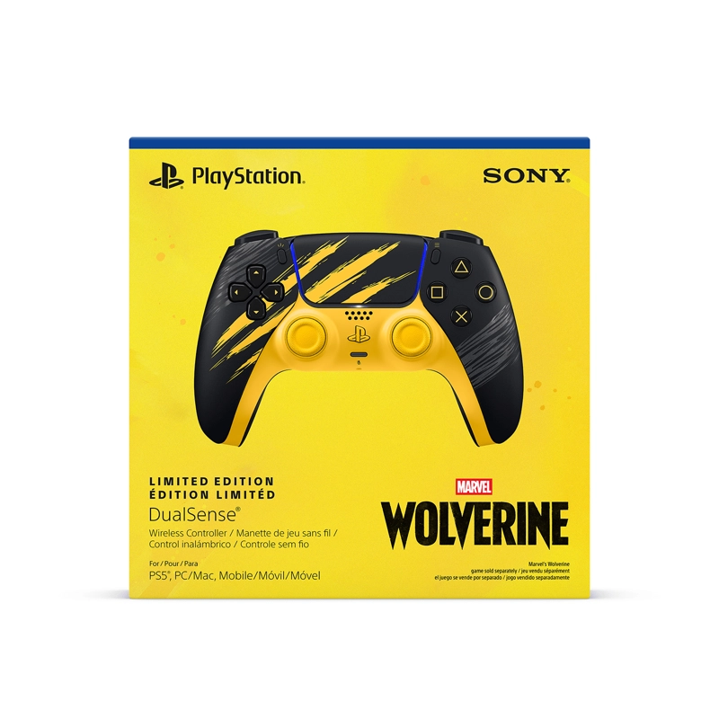CONTROL PS5 DUALSENSE MARVELS WOLVERINE EDICION LIMITADA BATTLE YELLOW - 7