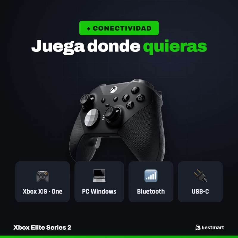 CONTROL INALAMBRICO XBOX ELITE SERIES 2 NEGRO XBOX SERIES X|S Y PC - 4