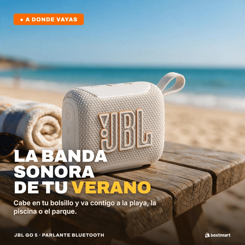 PARLANTE BLUETOOTH JBL GO 5 BLANCO - 4