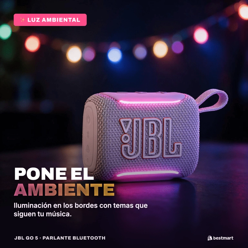 PARLANTE BLUETOOTH JBL GO 5 BLANCO - 6
