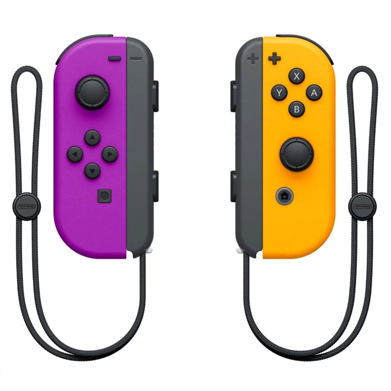 JOY-CON (L/R) NINTENDO SWITCH NEON MORADO Y NEON NARANJO - CONTROL INALAMBRICO ORIGINAL NINTENDO - 1