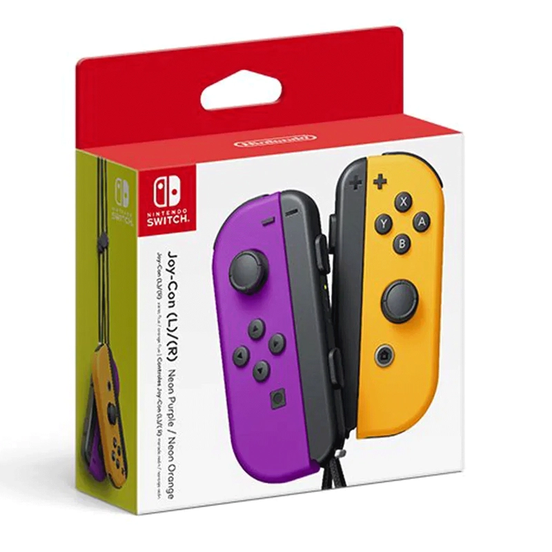 JOY-CON (L/R) NINTENDO SWITCH NEON MORADO Y NEON NARANJO - CONTROL INALAMBRICO ORIGINAL NINTENDO - 2