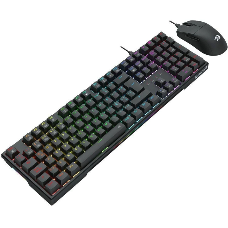KIT GAMER REDRAGON TECLADO TRUNDLE K668 MECANICO + MOUSE KING M724 - 2