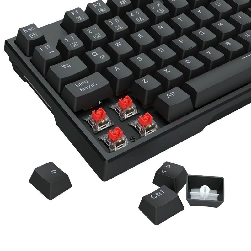 KIT GAMER REDRAGON TECLADO TRUNDLE K668 MECANICO + MOUSE KING M724 - 5