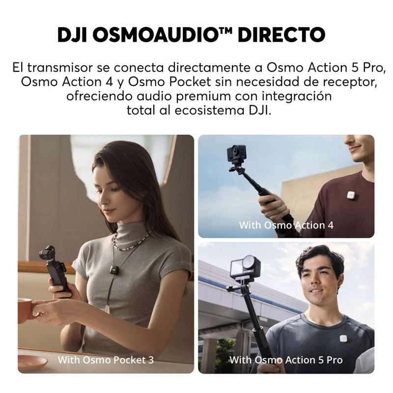 MICROFONO INALAMBRICO COMPACTO DJI MIC MINI NEGRO - 4