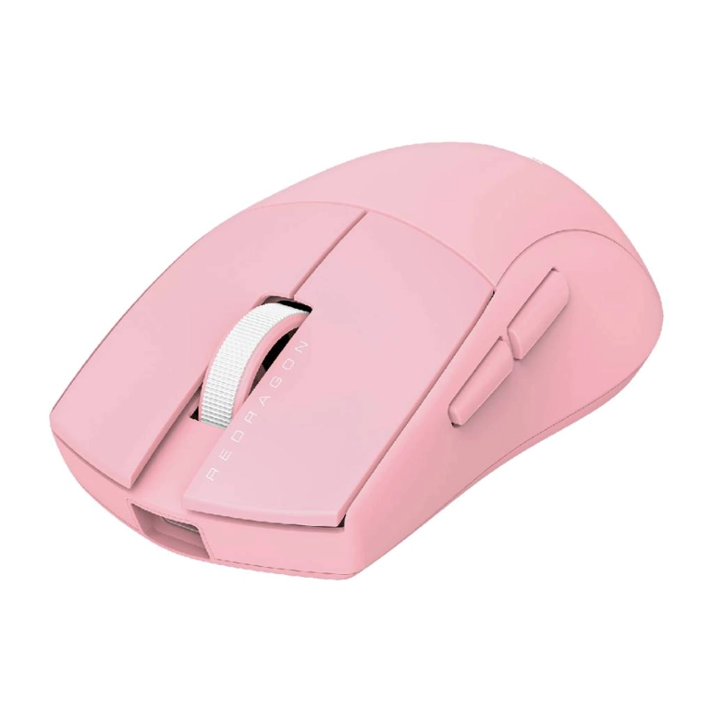 MOUSE GAMER REDRAGON KING PRO M916 INALAMBRICO TRI-MODE PIXART 3395 4K HZ 16000 DPI - ROSADO - 1