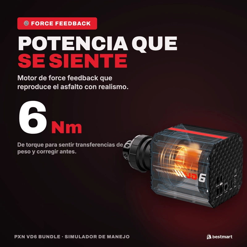 SIMULADOR DE MANEJO PXN BUNDLE VD6 NEGRO - 6