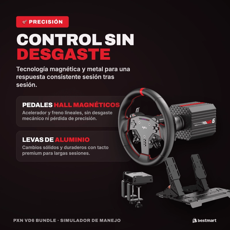 SIMULADOR DE MANEJO PXN BUNDLE VD6 NEGRO - 8