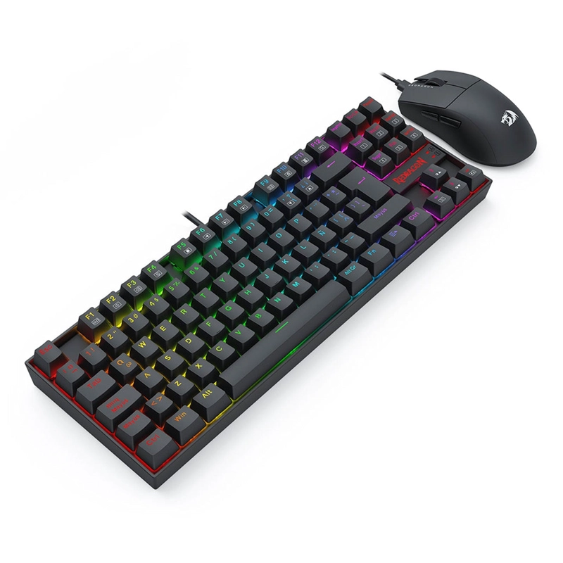 KIT GAMER REDRAGON TECLADO KUMARA K552 RGB + MOUSE KING M724 1KHZ CABLEADO NEGRO - 3